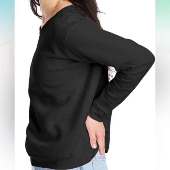 Hanes ComfortSoft™ EcoSmart® Crewneck Sweatshirt Ebony Black Small (4-6) - Picture 2 of 10